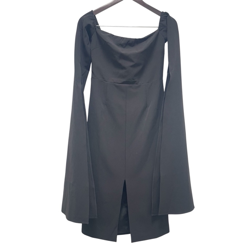 Bianca and Bridgett Sara Off The Shoulder Slit Long Sleeve Black Dress Size 8